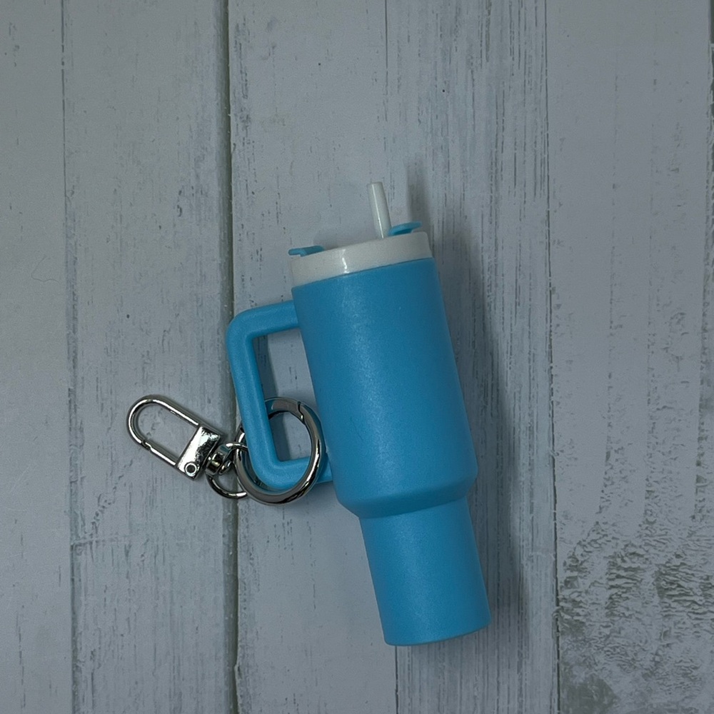 Blue Mini Tumbler Keychain